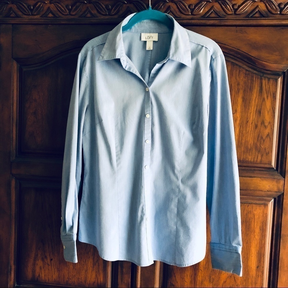 Loft Fitted Blue Shirt